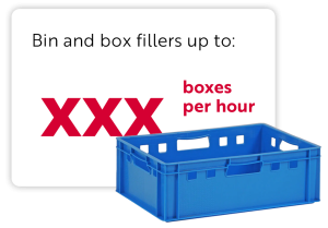 Aweta bin and box fillers up to 240 boxes per hour