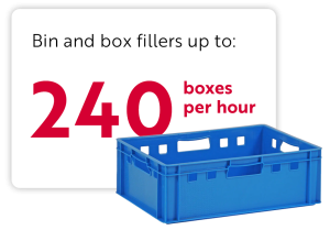 Aweta bin and box fillers up to 240 boxes per hour