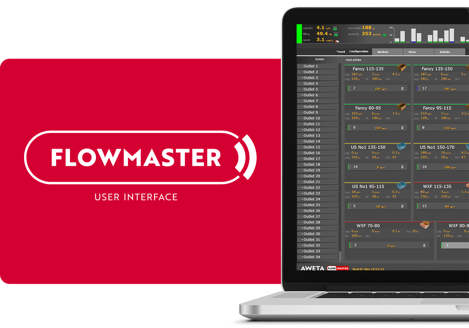 Aweta technology software flowmaster
